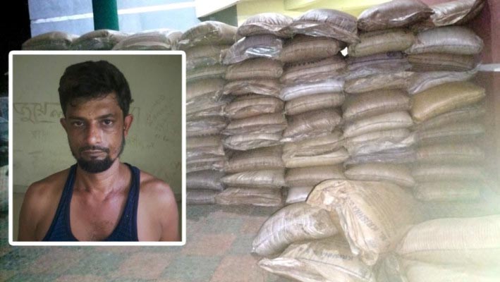 ২৬৯বস্তা ভারতীয় চিনিসহ আটক ১