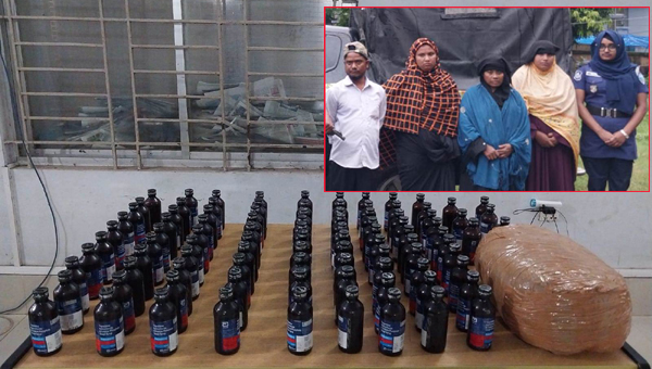 সিলেটের র‌্যাবের হাতে নারীসহ ৪ মাদক ব্যবসায়ী গ্রেফতার