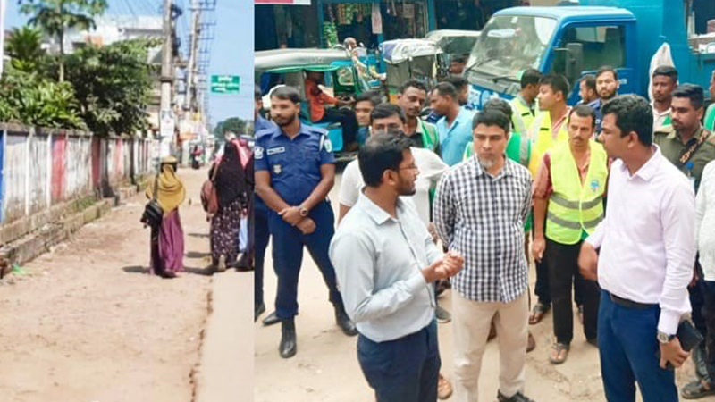 কুলাউড়ায় প্রশাসনের অভিযানে  ফুটপাত থেকে হকার উচ্ছেদ