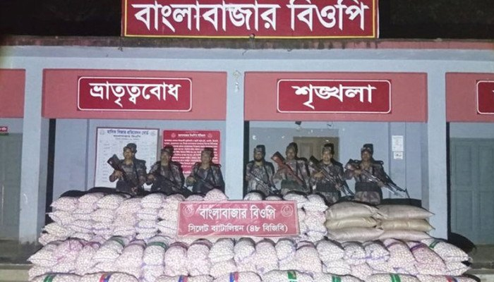 সিলেট সীমান্তে প্রায় ২ কোটি টাকার চোরাই পণ্য জব্দ
