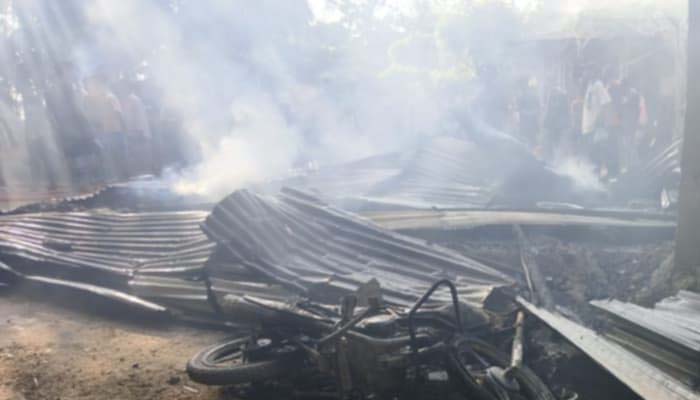 দোয়ারাবাজারে চারটি বসত ঘরে আগুন, লুটপাট গ্রেফতার ১