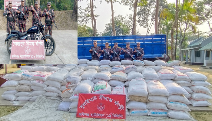 সীমান্তে ইয়াবাসহ প্রায় কোটি টাকার ভারতীয় চোরাই পণ্য জব্দ