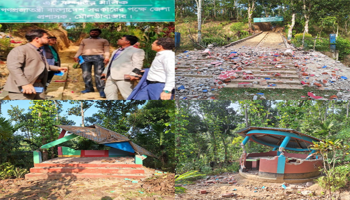 কুলাউড়ায় ‘রোকনটিলা ইকোপার্ক ও আনোয়ারাবাদ ফ্রুটস গার্ডেন’ গুঁড়িয়ে দিয়েছে প্রশাসন