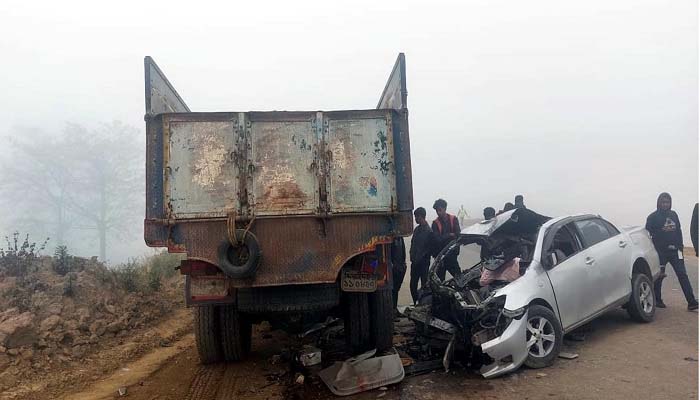 ওসমানীনগরে ট্রাক-প্রাইভেটকার সংঘর্ষে একই পরিবারের ৪জন নিহত