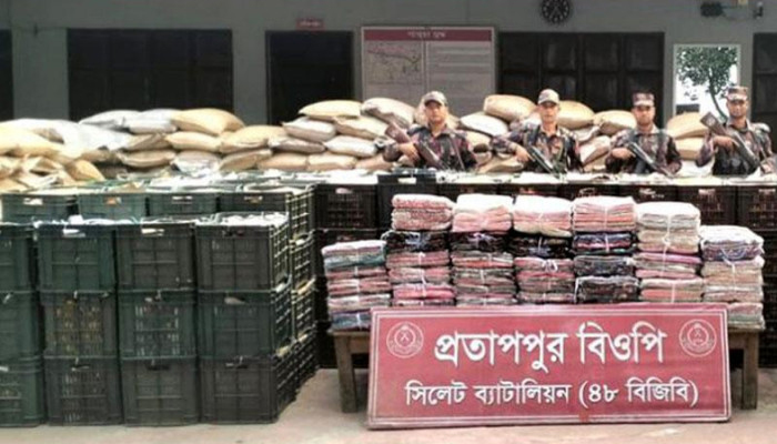 সীমান্তে দেড় কোটি টাকার চোরাচালান ধরল বিজিবি