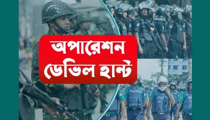 অপারেশন ডেভিল হান্ট : সারাদেশে গ্রেফতার ১৩০৮