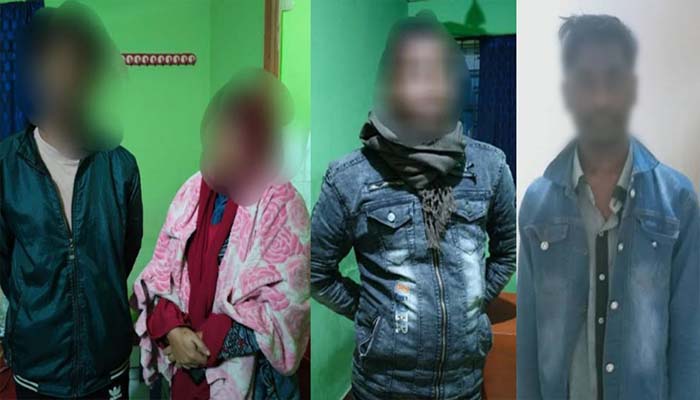 মধ্যরাতে পুলিশের জালে ৪ নারী-পুরুষ