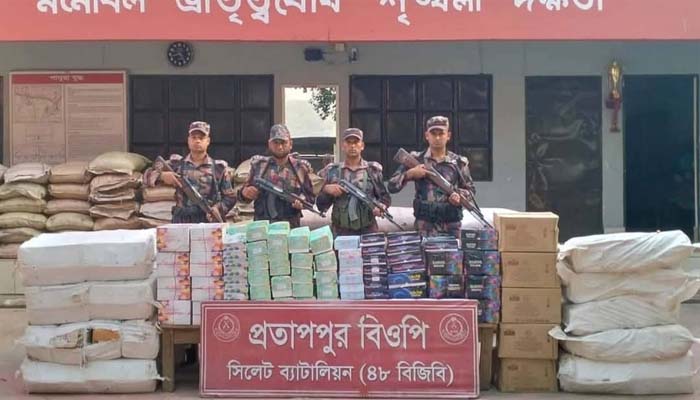 সিলেটে এযাবৎকালের সবচেয়ে বড় চোরাই চালান জব্দ