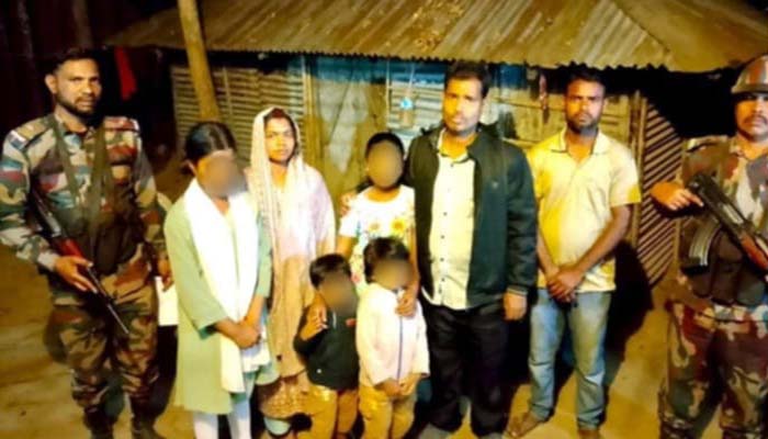 অবৈধভাব ভারতে অনুপ্রবেশের চেষ্টাকালে নারী শিশুসহ আটক ৭
