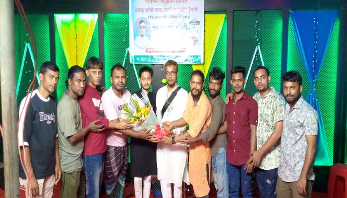 সিলেটে যুক্তরাজ্য প্রবাসী গীতিকার আছাব আলী সংবর্ধিত