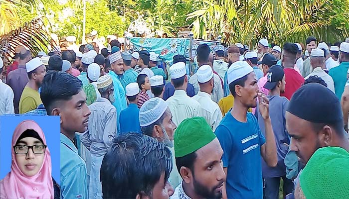 কমলগঞ্জে হাজার হাজার মানুষের ভালোবাসায় চিরশায়িত হলেন স্কুল শিক্ষিকা রোজিনা