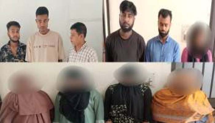 সিলেটে পৃথক অভিযানে হোটেল থেকে ১০ নারীপুরুষ আটক