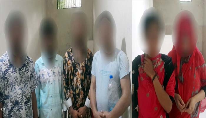 সিলেটে আবাসিক হোটেল থেকে নারীসহ আটক ৬