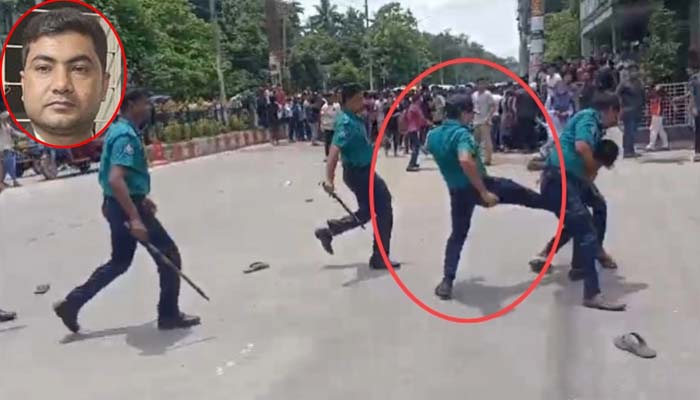 বৈষম্যবিরোধী আন্দোলনে ছাত্রদের পেটানো সেই ওসিকে বদলি