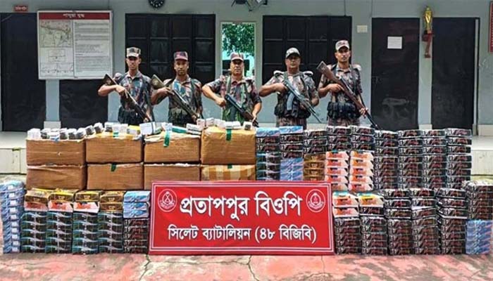 সিলেটে কোটি টাকার চোরাই পণ্য জব্দ