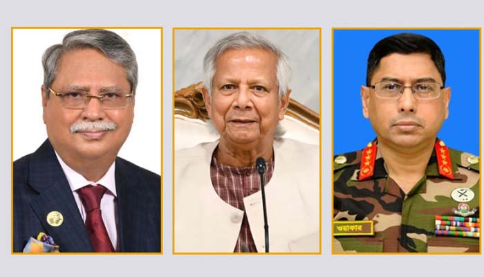 রাষ্ট্রপতি ও প্রধান উপদেষ্টার সঙ্গে সেনাপ্রধানের সাক্ষাৎ