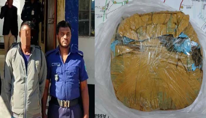 ৭০০ গ্রাম গাঁজা উদ্ধার, মাদক ব্যবসায়ী ধরা পড়ল জকিগঞ্জে