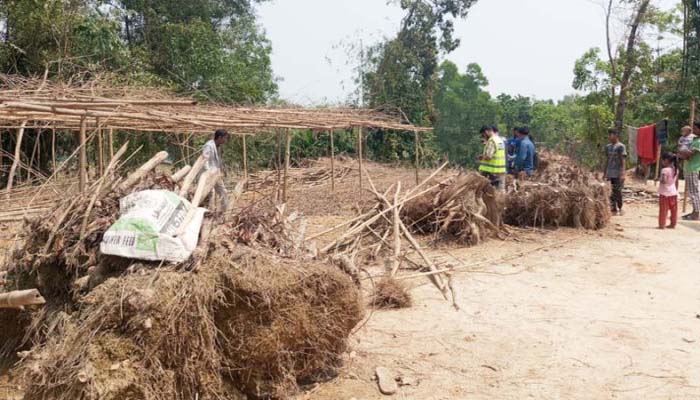 গোয়াইনঘাটে রাতের আঁধারে টিলা ও কবরস্থান উচ্ছেদ