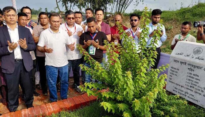শহীদ ওয়াসিমের কবর জিয়ারত করলেন প্রধানমন্ত্রী
