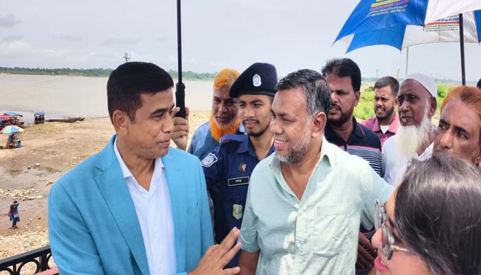 কোম্পানীগঞ্জে ধলাই নদীর তীর রক্ষা প্রকল্প পরিদর্শনে পানিসম্পদ প্রতিমন্ত্রী