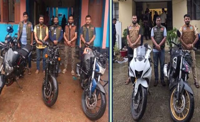 জৈন্তাপুর-গোয়াইনঘাটে ডিবির সাঁড়াশি অভিযান, উদ্ধার ৫ ভারতীয় মোটরসাইকেল