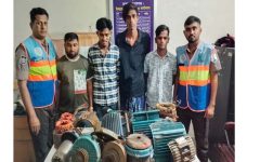 ছাতকে চোরাই মোটর বিক্রির সময় অভিযান, নৌকাসহ আটক ৪ জন