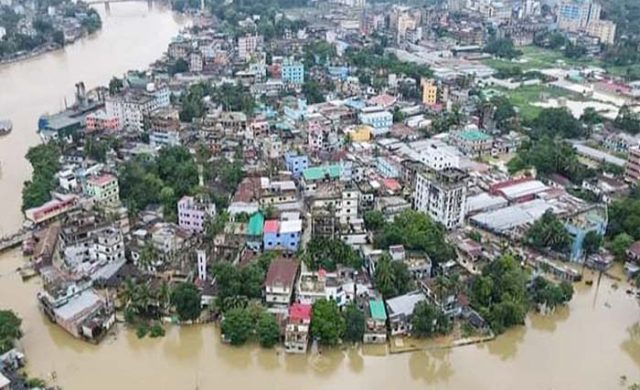 সিলেটে নদ-নদীর পানি বেড়ে স্বল্পমেয়াদি বন্যার আশঙ্কা