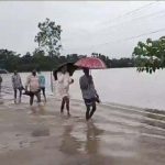 ভারী বৃষ্টি ও পাহাড়ি ঢলে সুনামগঞ্জে বন্যার আশঙ্কা