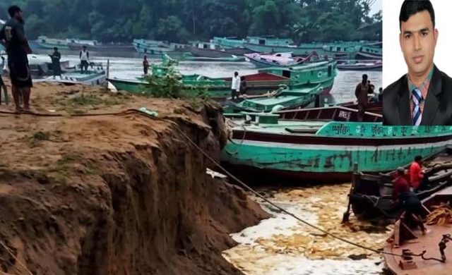 দোয়ারাবাজারের সোনালী ও মরা চেলা নদীতে সাবেক চেয়ারম্যান রফিকের ড্রেজার ও চাঁদাবাজি বাণিজ্য