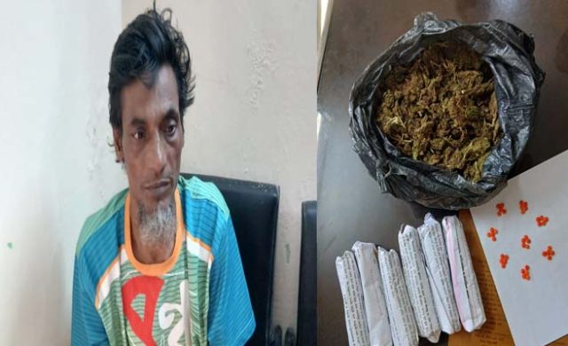 গোলাপগঞ্জে ৬৫০ গ্রাম গাঁজা ও ৪০ পিস ইয়াবাসহ ‘ডুবাই কামাল’ আটক