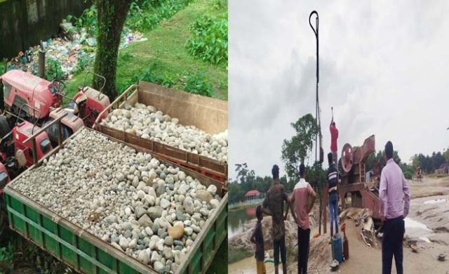 সাদাপাথর লুটে লাগাম টানতে অভিযান, কোম্পানীগঞ্জে ৫ হাজার ঘনফুট পাথর জব্দ