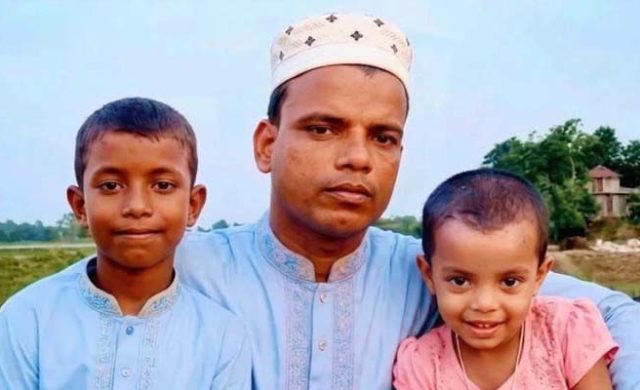 শান্তিগঞ্জে জোড়া শিশু হত্যার ঘটনায় মায়ের মামলায় পাষণ্ড বাবা গ্রেফতার