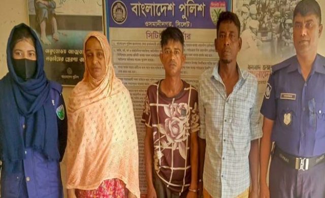 ইয়াবা বিক্রির অভিযোগে ওসমানীনগরে স্বামী-স্ত্রীসহ গ্রেপ্তার ৩
