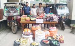 কোম্পানীগঞ্জে ভারতীয় মালামালসহ ২ অটোরিকশা জব্দ