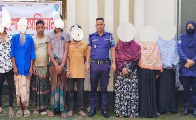 নারী ও বৃদ্ধ দম্পতিকে প্রাণনাশের হুমকি, চুনারুঘাটে গ্রেপ্তার ৩