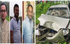 কুলাউড়ায় দুর্ঘটনায় তিন সাংবাদিক আহত