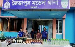 কলাপাতার নিচে লুকানো ছিল মাদক, জৈন্তাপুরে ট্রাকসহ আটক ৩