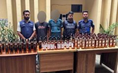 চটের বস্তায় লুকানো ৮০ বোতল বিদেশি মদ, মৌলভীবাজারে গ্রেপ্তার ২