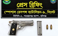 বাঁশঝাড়ে মিলল বিদেশি পিস্তল, ম্যাগাজিন ও গুলি